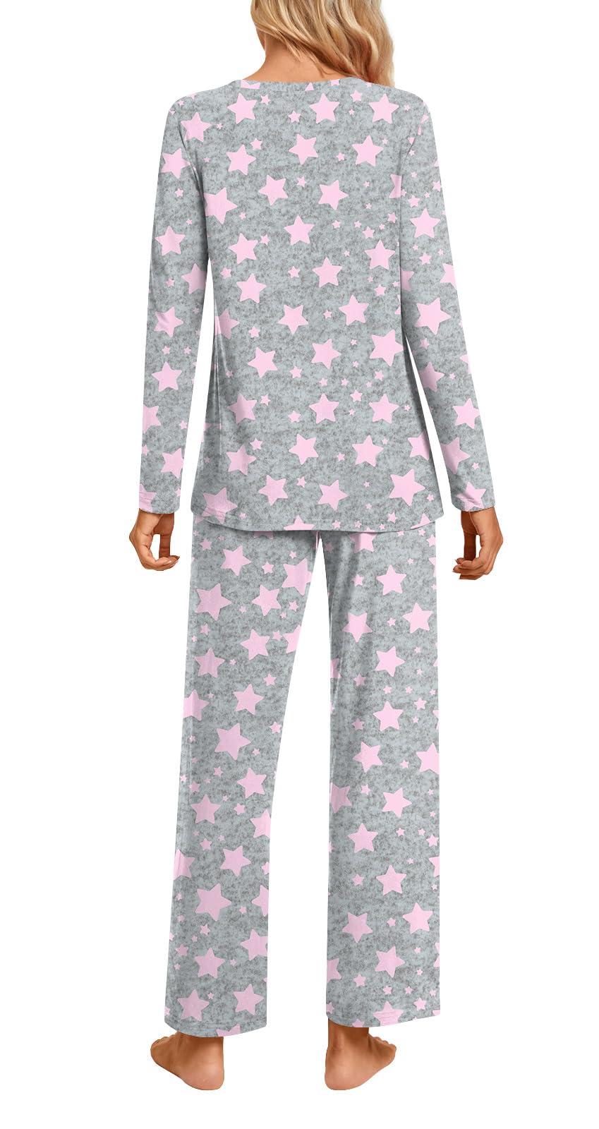 syoss 2 Piece Women's Fall Pajama Sets, Long Sleeve Lounge Sleepwear Ladies Pjs Sets with Pockets - Image 4
