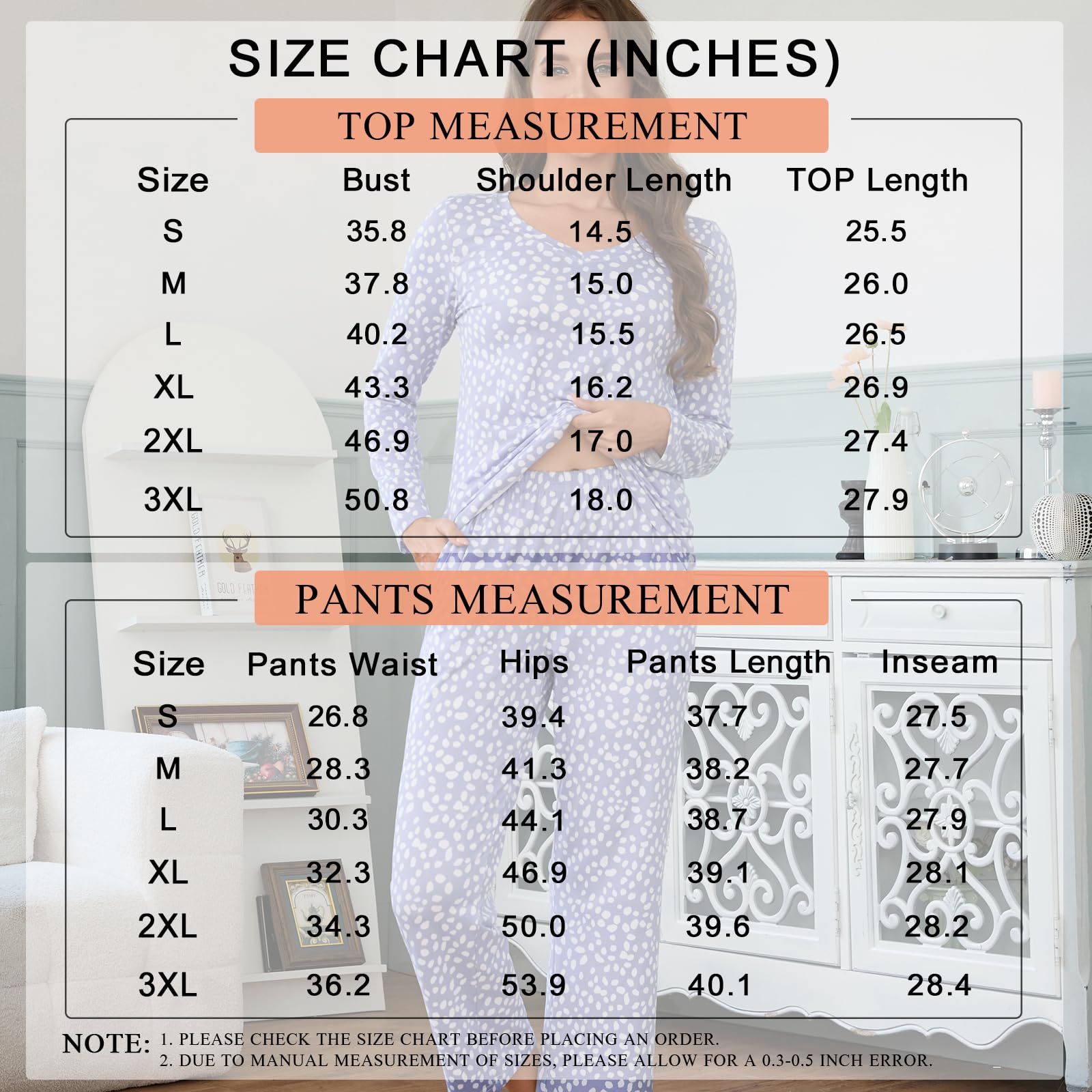 syoss 2 Piece Women's Fall Pajama Sets, Long Sleeve Lounge Sleepwear Ladies Pjs Sets with Pockets - Image 5