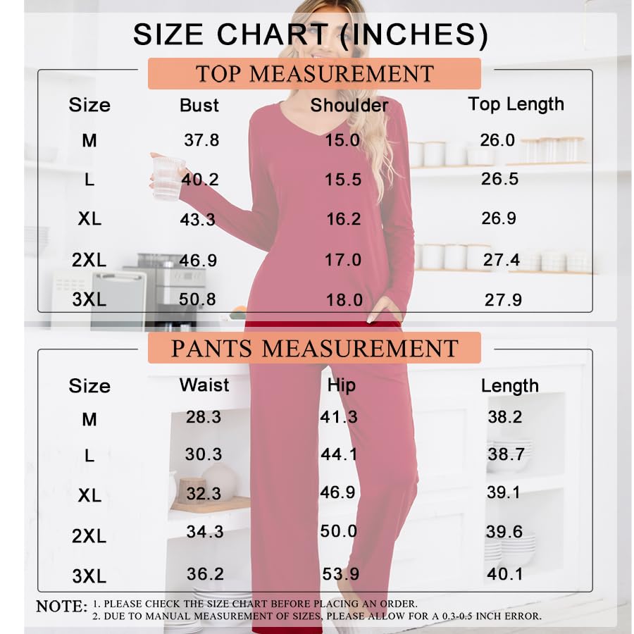 syoss Women's Pajama Sets Long Sleeve Sleepwear - Image 5