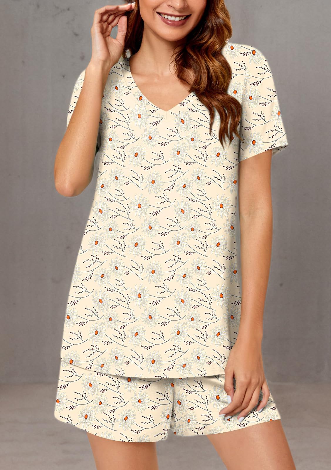 syoss Women's Summer Casual 2 Piece Pajama Sets, Loungewear Sleepwear Ladies Pjs Sets with Pockets - Image 7